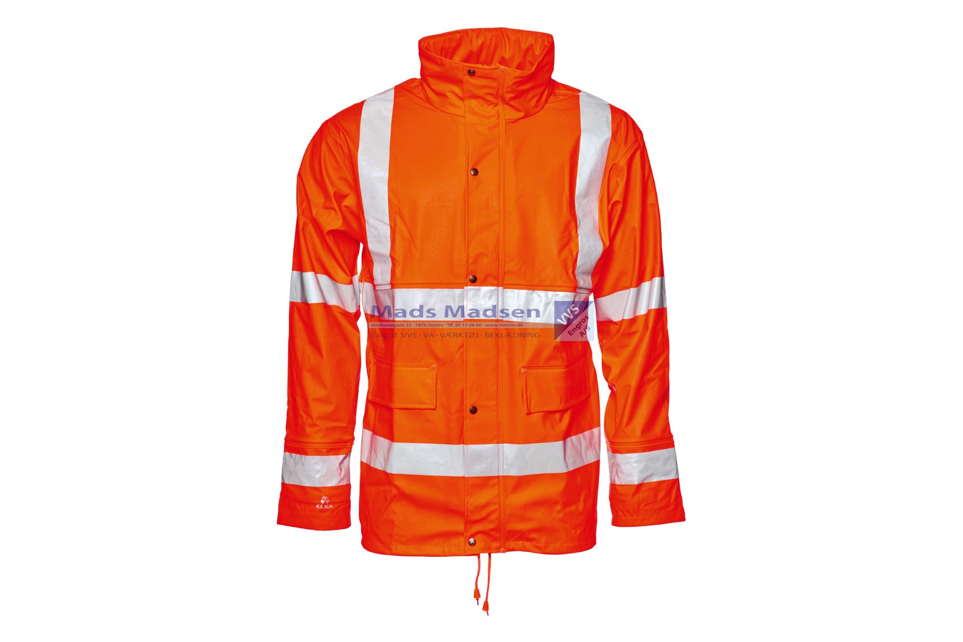 Elka Regnjakke PU Fl.orange 026300R Str.XXXL Kl.3