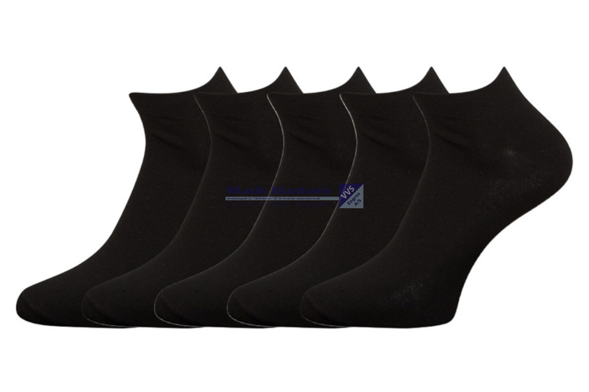 ProActive JBS strømper 5 pk. str. 40-46 sort / footie *NETTOPRIS*