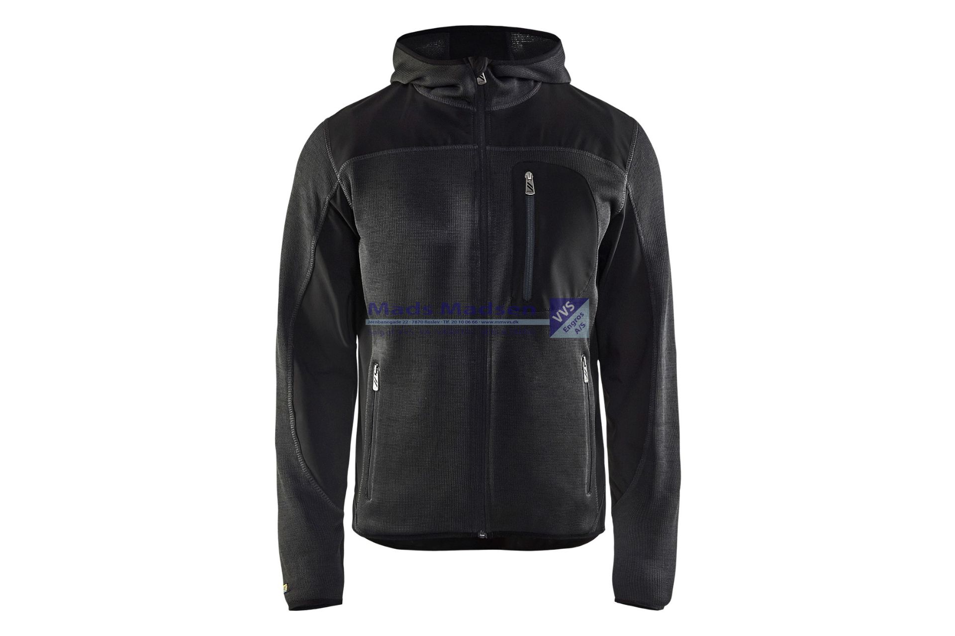 Blåkläder jakke strikket 4930-2117-9799 str. 3XL grå/sort poly 100%