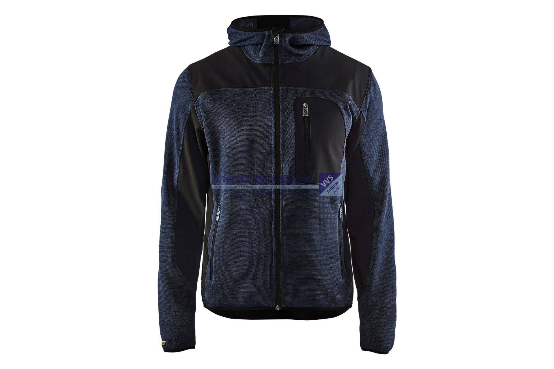 Blåkläder jakke strikket 4930-2117-8699 str. L mørk marine/sort poly 100%