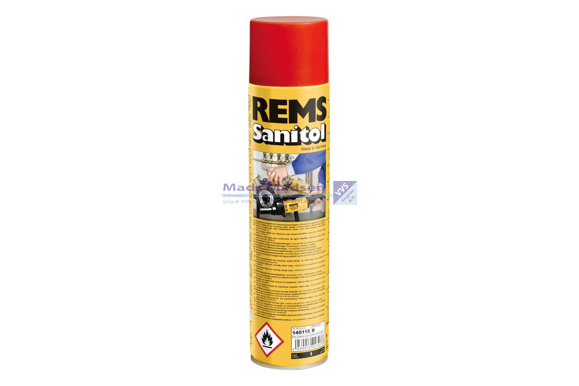 Rems skæreoliespray VA godk. á 600 ml. 140115R - Farekl. 2.1 *NETTOPRIS*