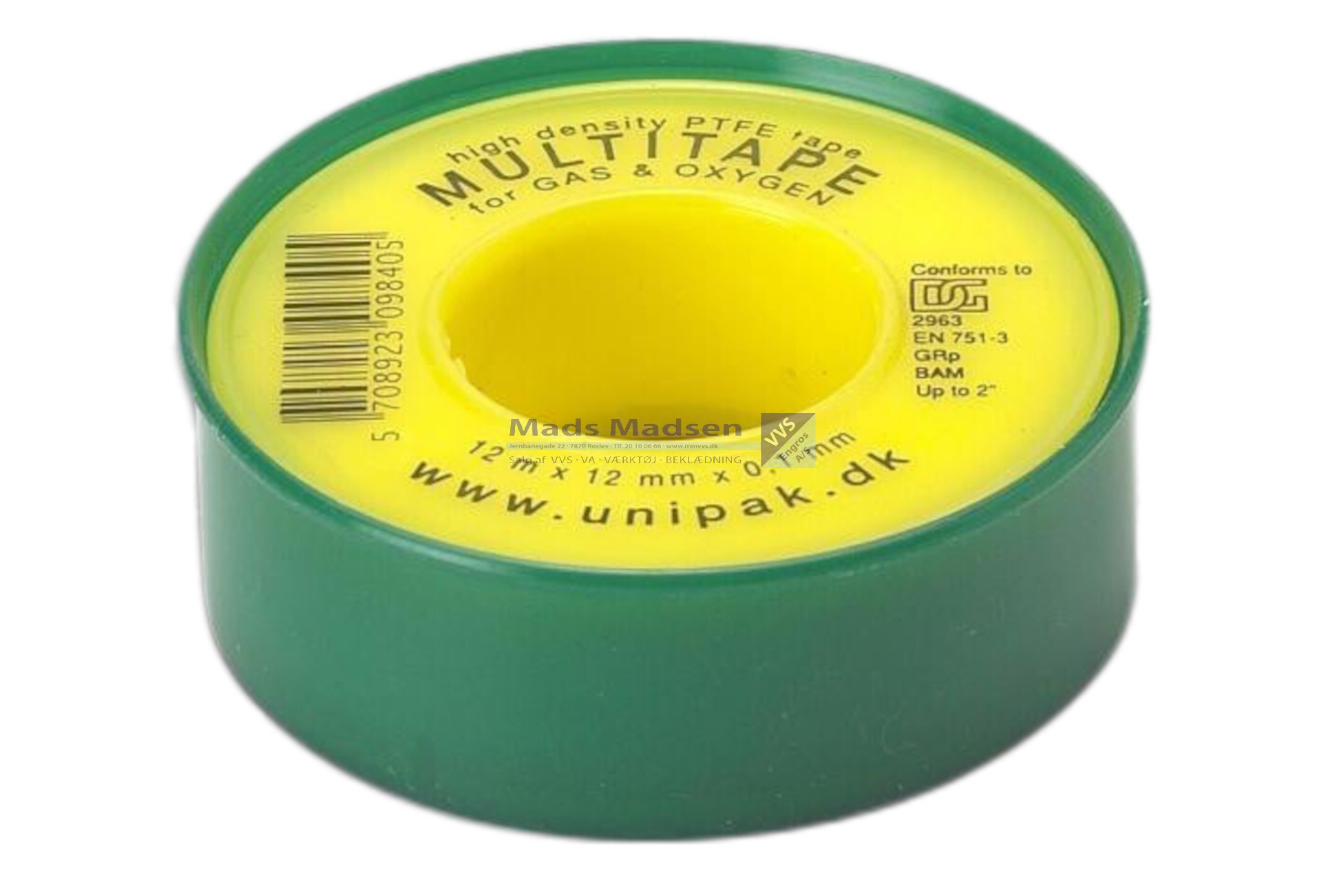 Multitape gevindbånd t/ gas 0,1 x 12mm