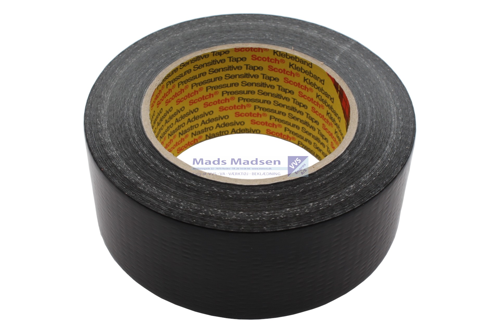 48mm Lærredstape/gaffatape á 50mtr SORT *NETTOPRIS*