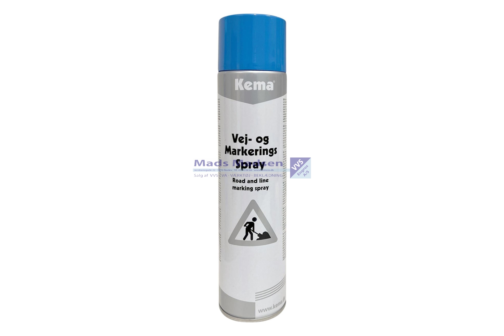 Kema Vej-og markeringsspray BLÅ 13656 á 600 ml. - Farekl. 2.1 *NETTOPRIS*