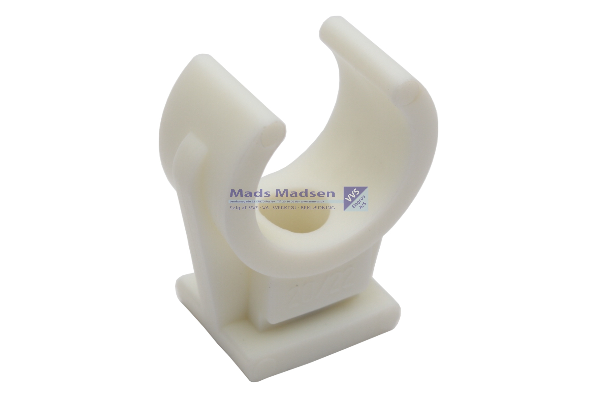 14-15mm klemrørbærer enk. hvid