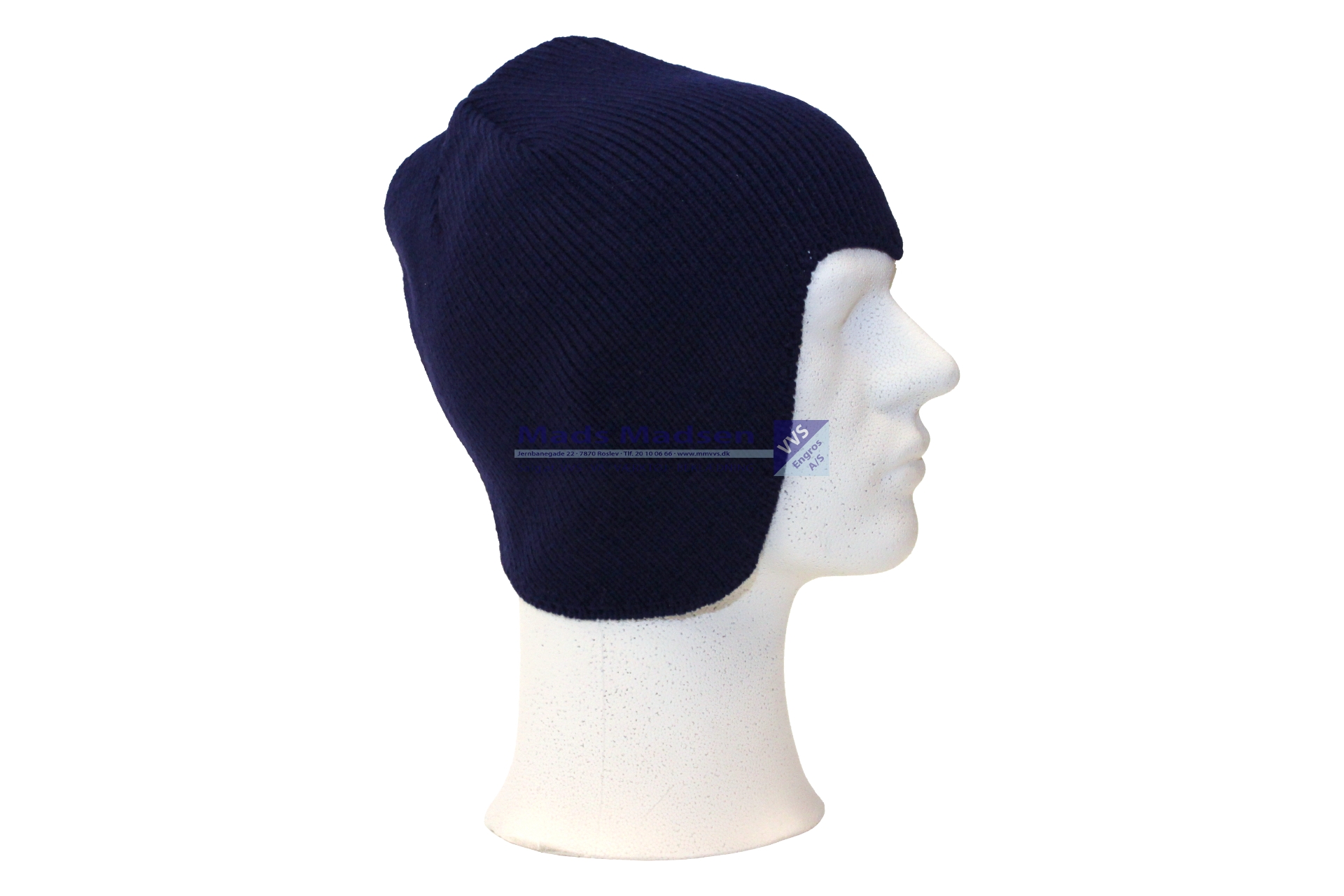 Hjelmhue strikket Blå one-size 102000 *NETTOPRIS*