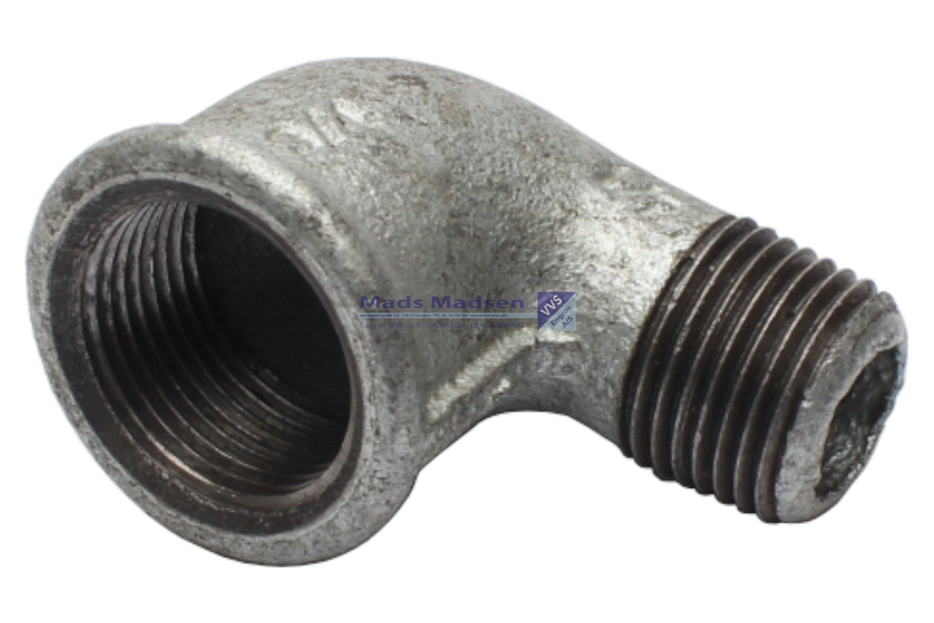 1/2" x 3/8" galv. vinkel m/n (S)