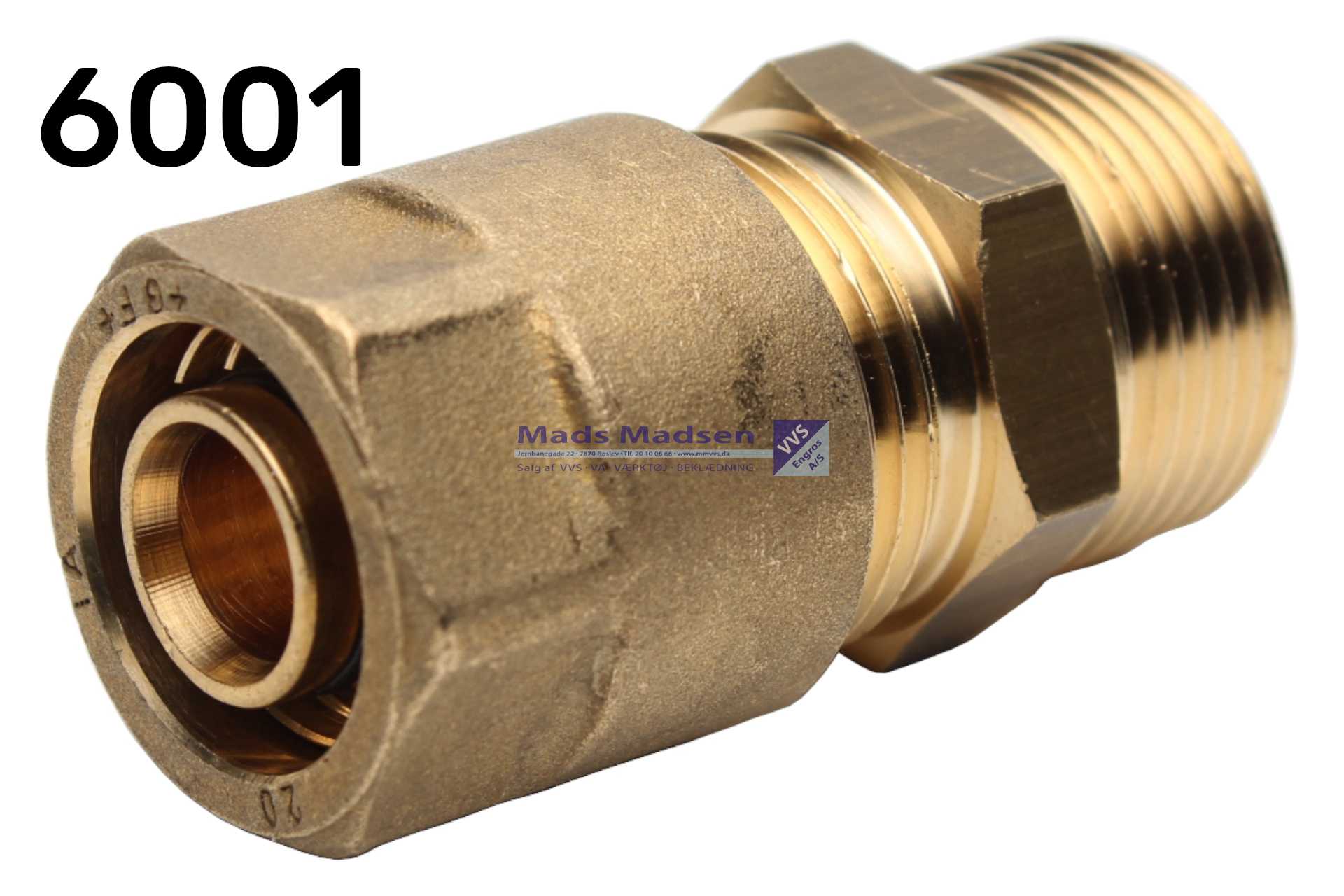 20 x 3/4" Logstor alu-flex komp. overgangsnippel til stål 6001 0020043000