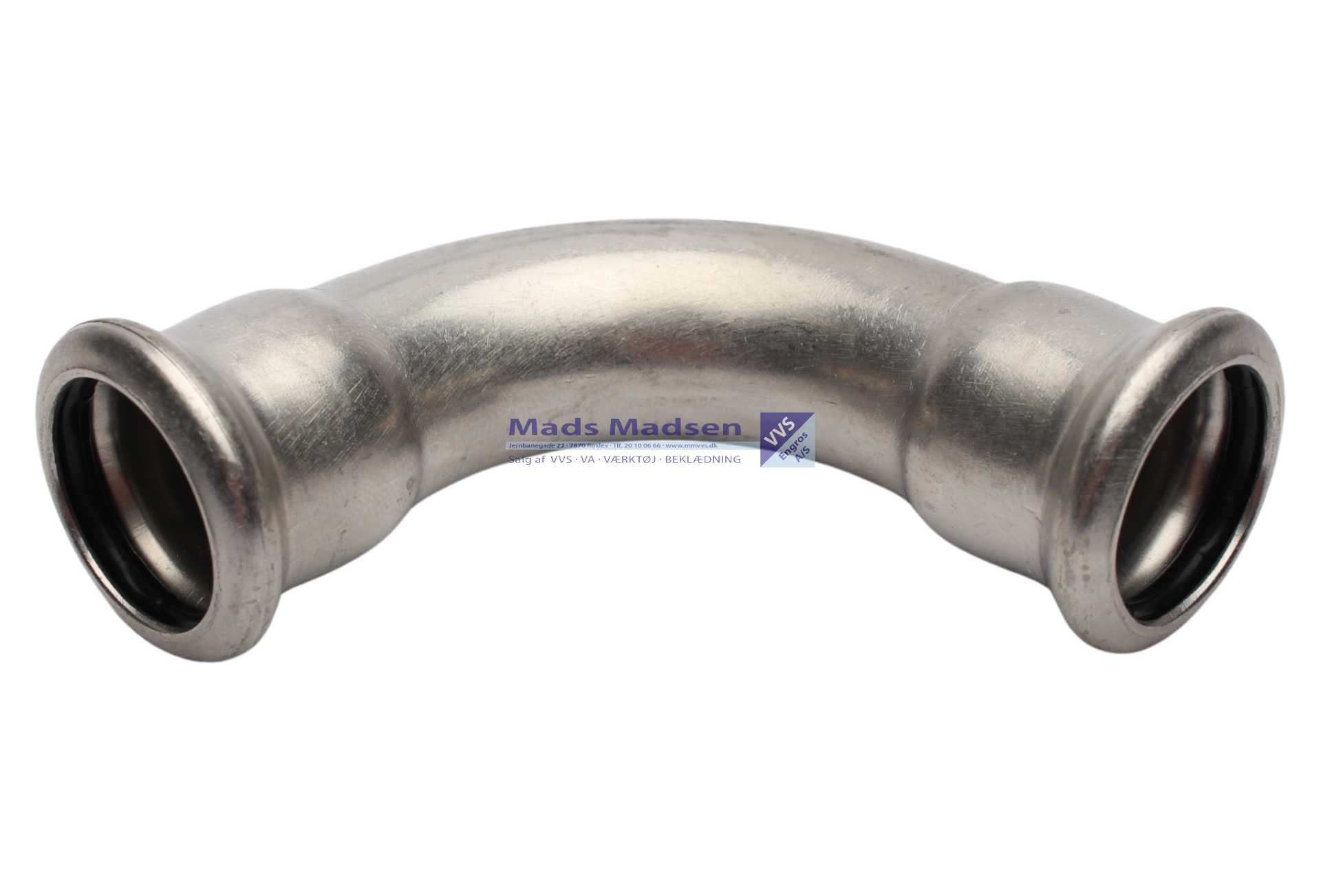 18mm RacMet RF/SF pres bøjn 90° pm/pm M-bakke 316L