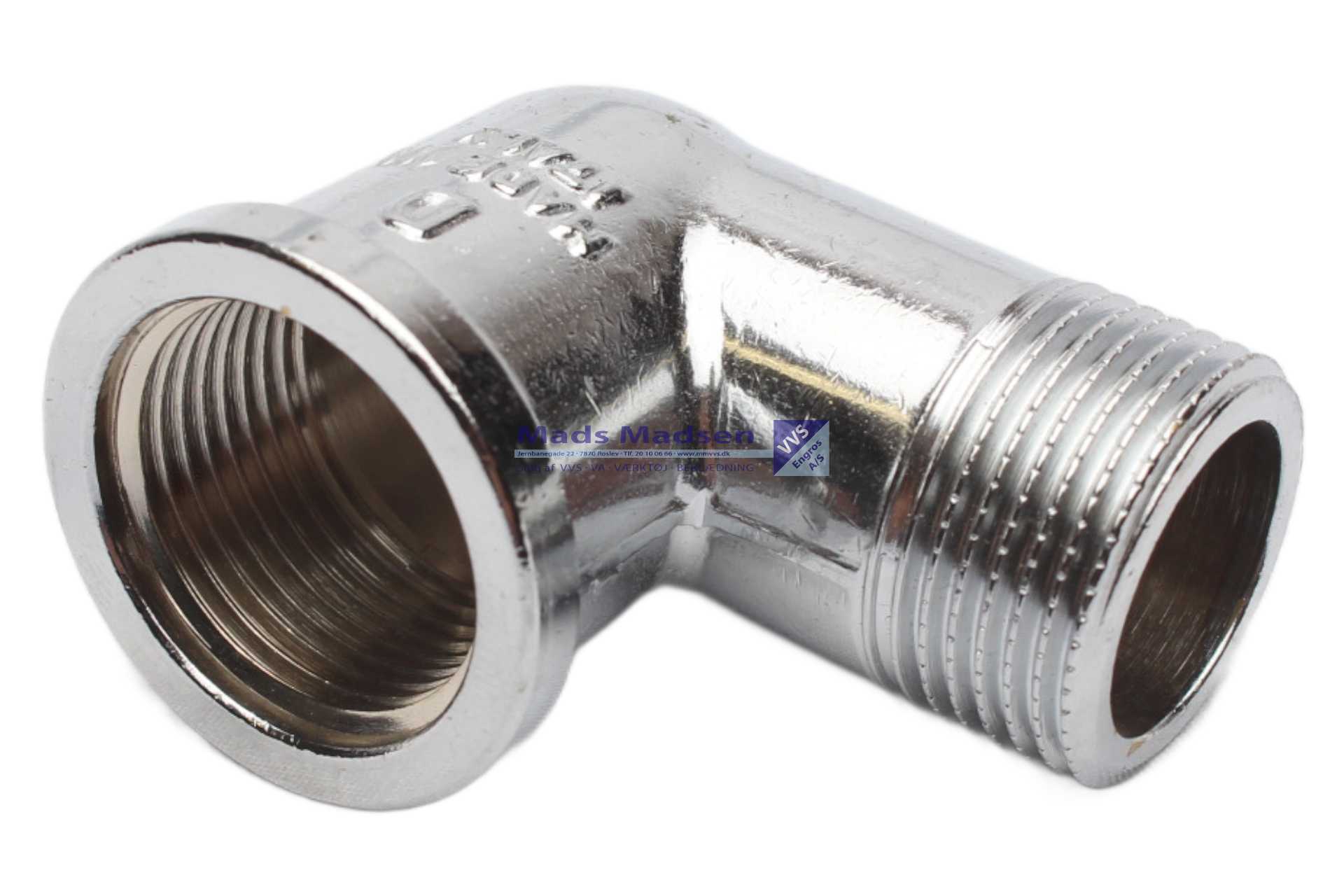 3/4" KROM vinkel m/n