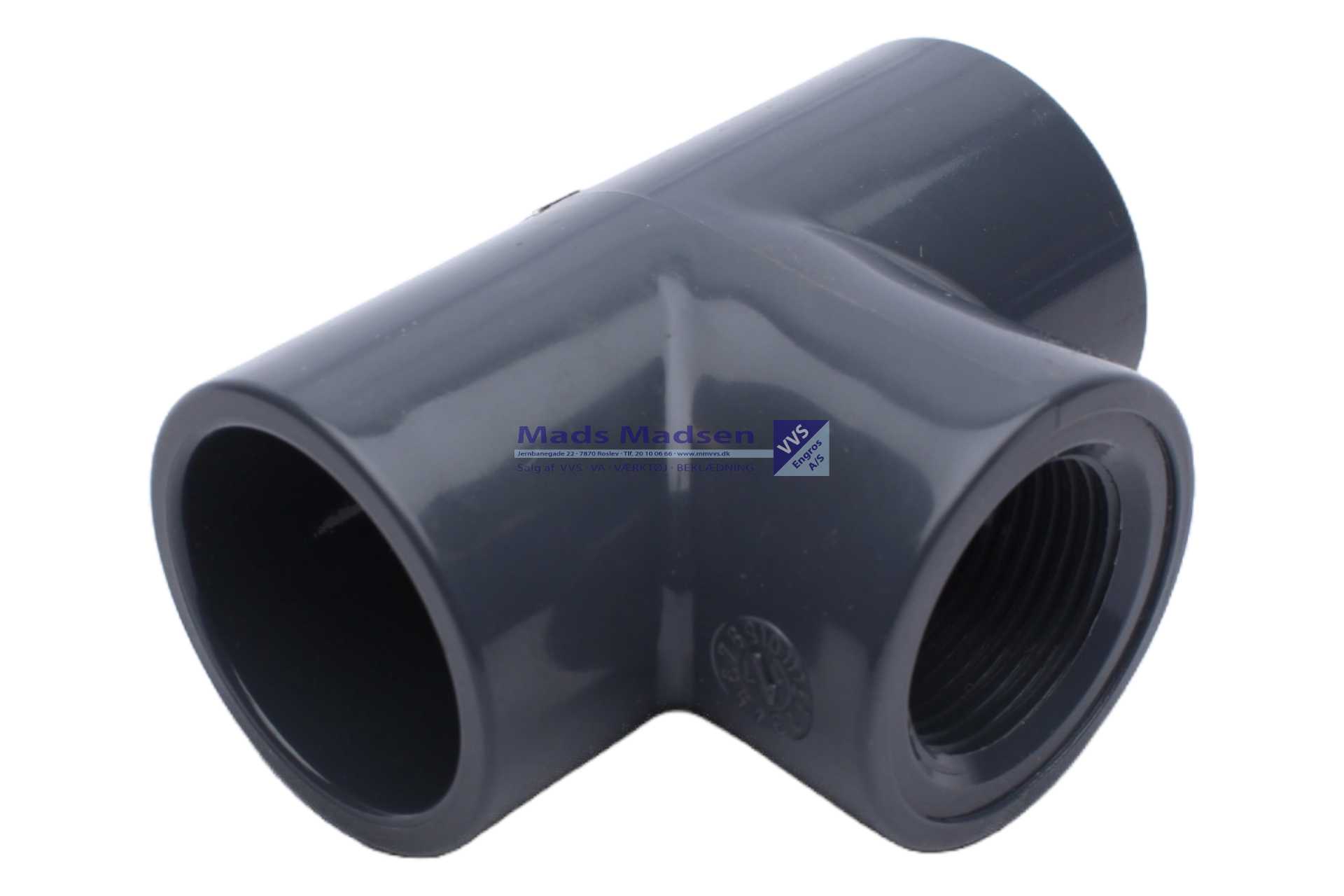 75 x 2 1/2" x 75mm Plasson pvc tee
