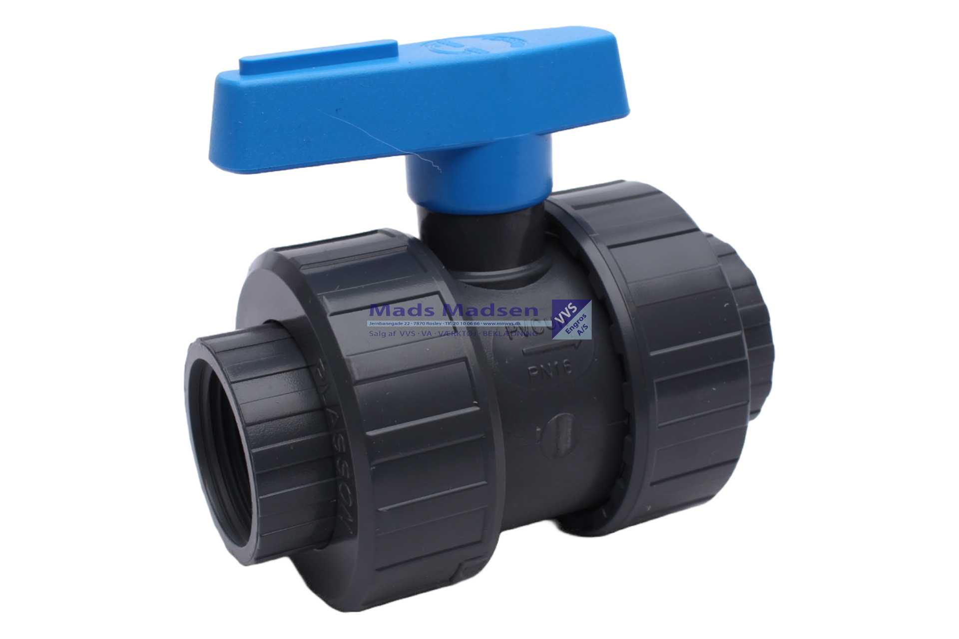 3/4" Plasson pvc kuglehane