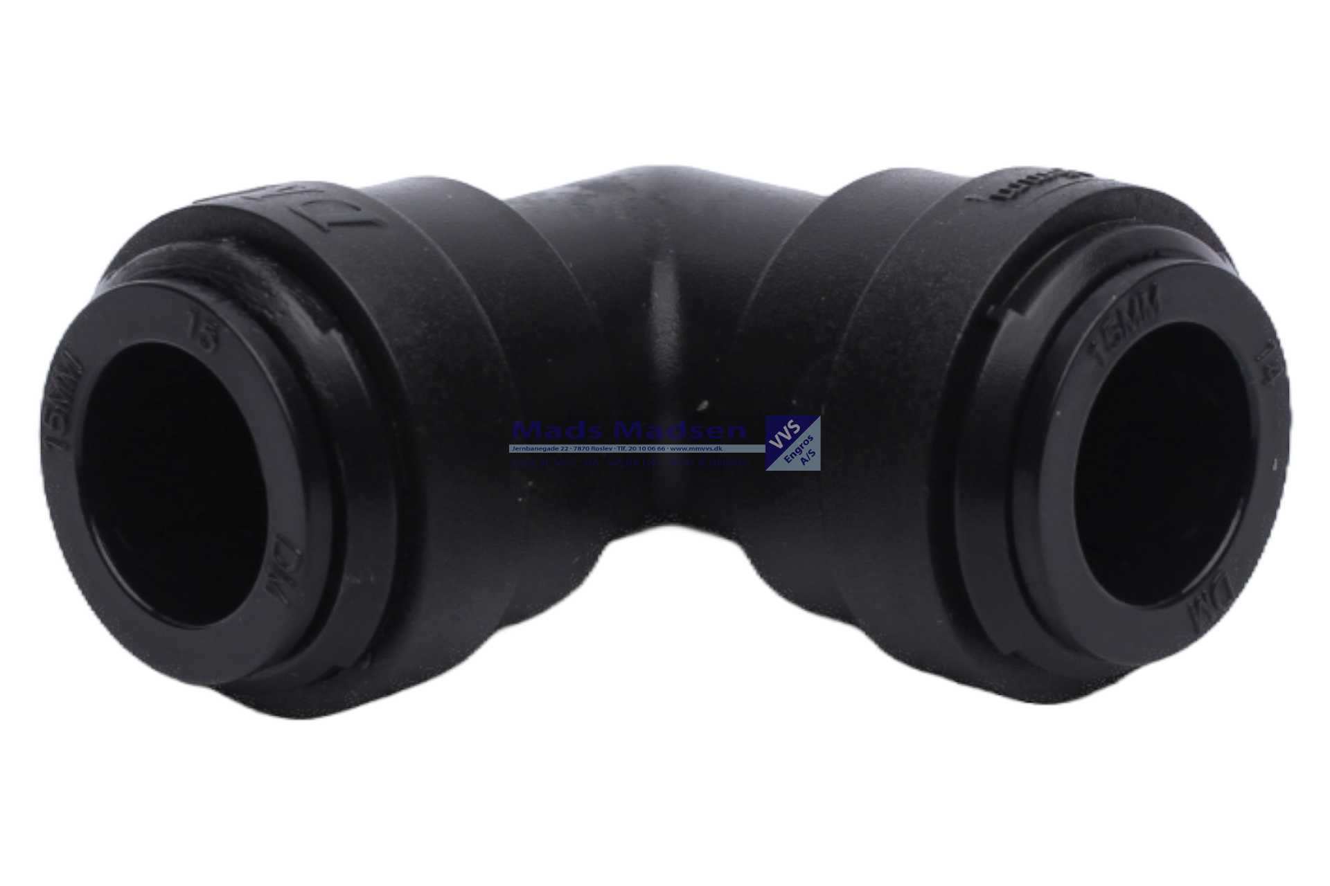 15mm Aqua-speed bøjning sort