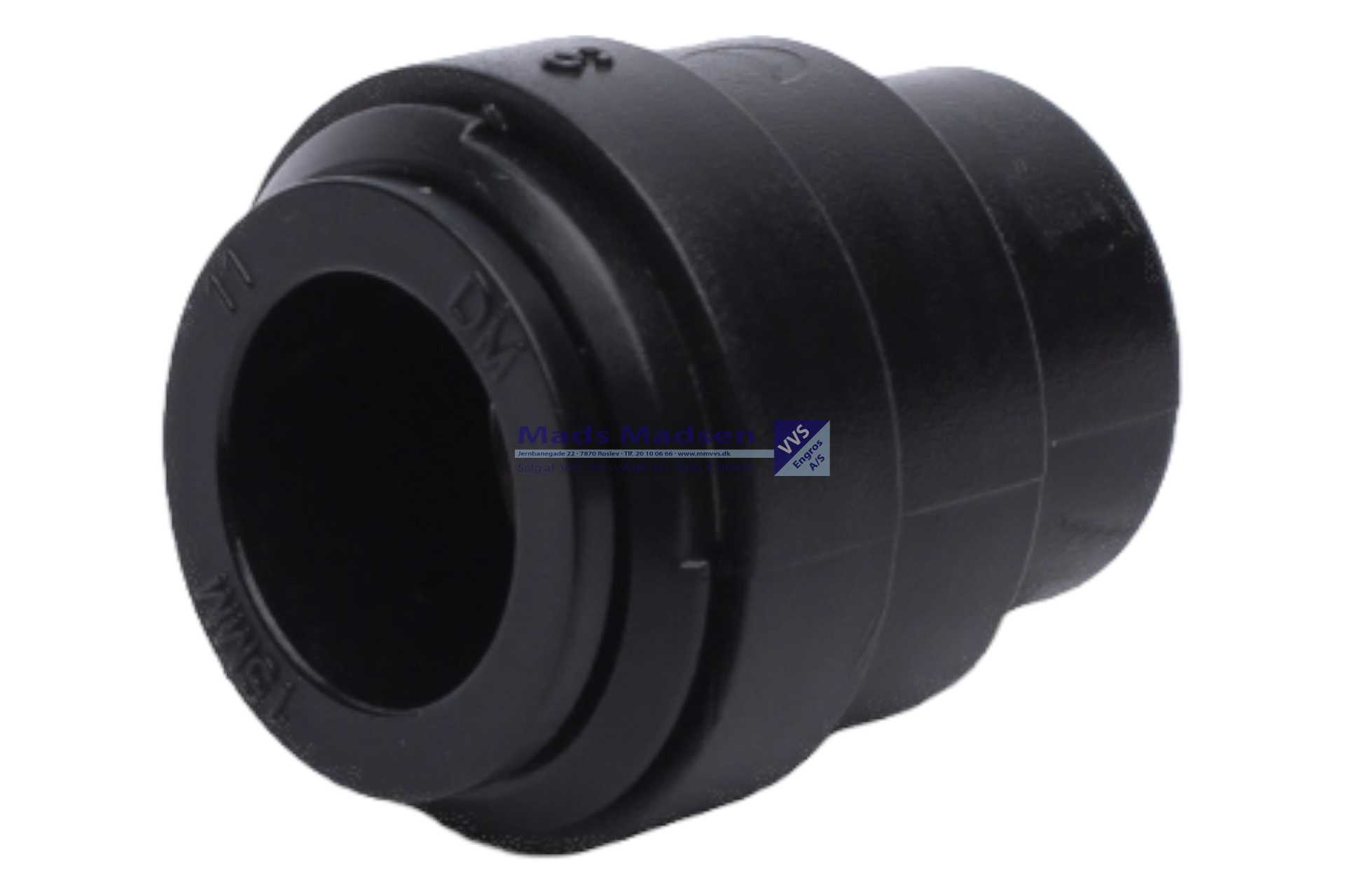 22mm Aqua-speed slutmuffe sort