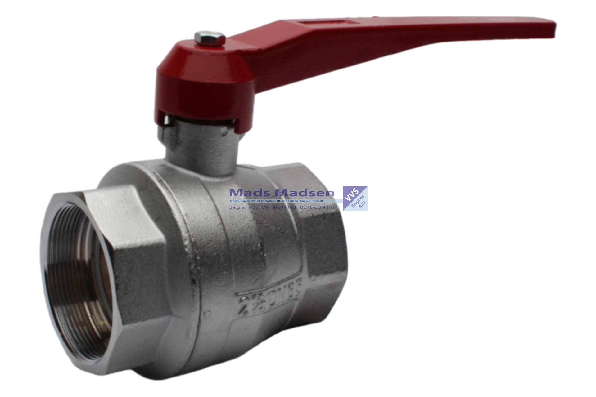 3" Tiemme kuglehane M-M hd-tag RØD ALU