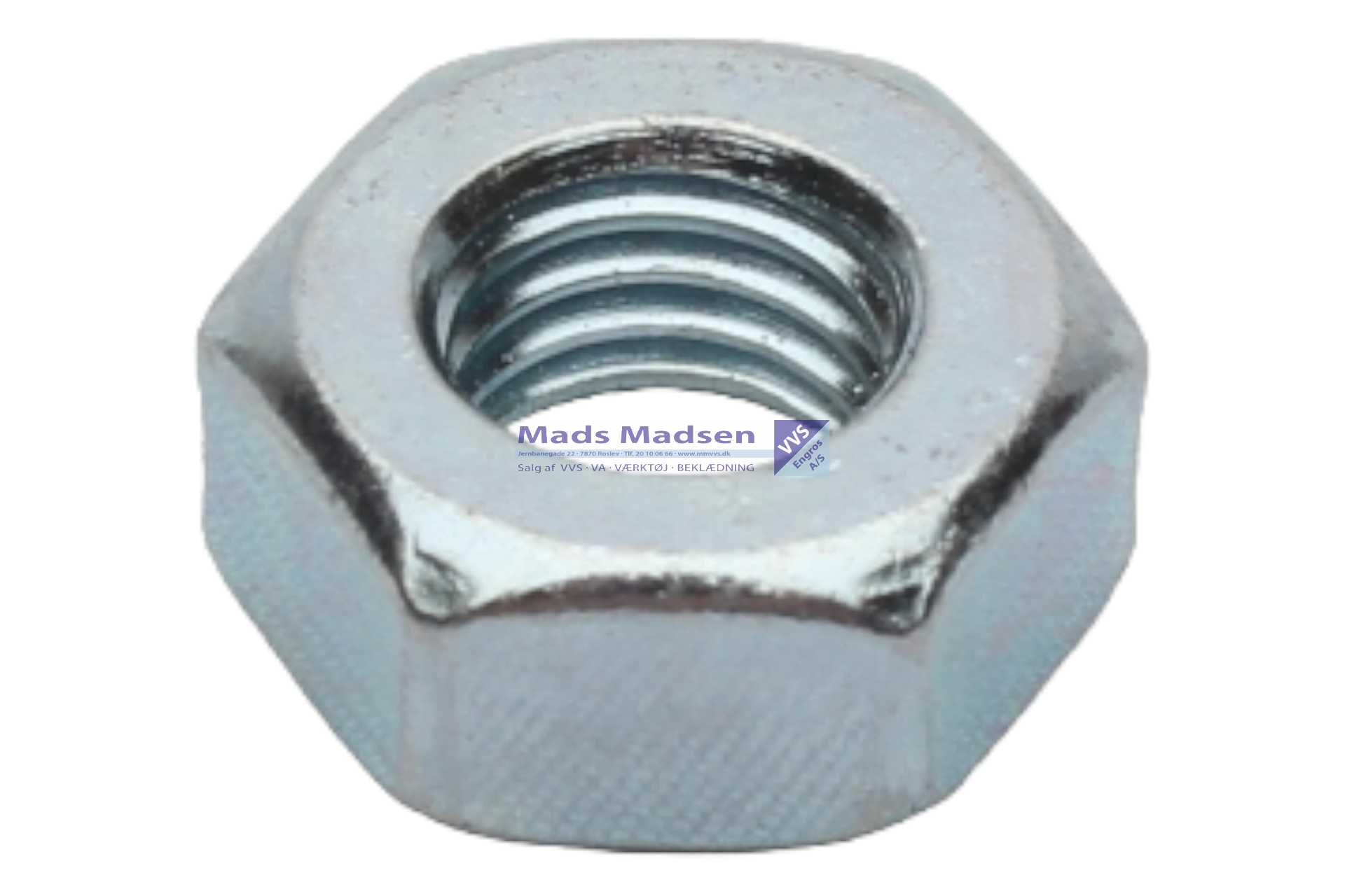 M16 Stålmøtrik DIN 934 8.8 FZB 50 stk/pk