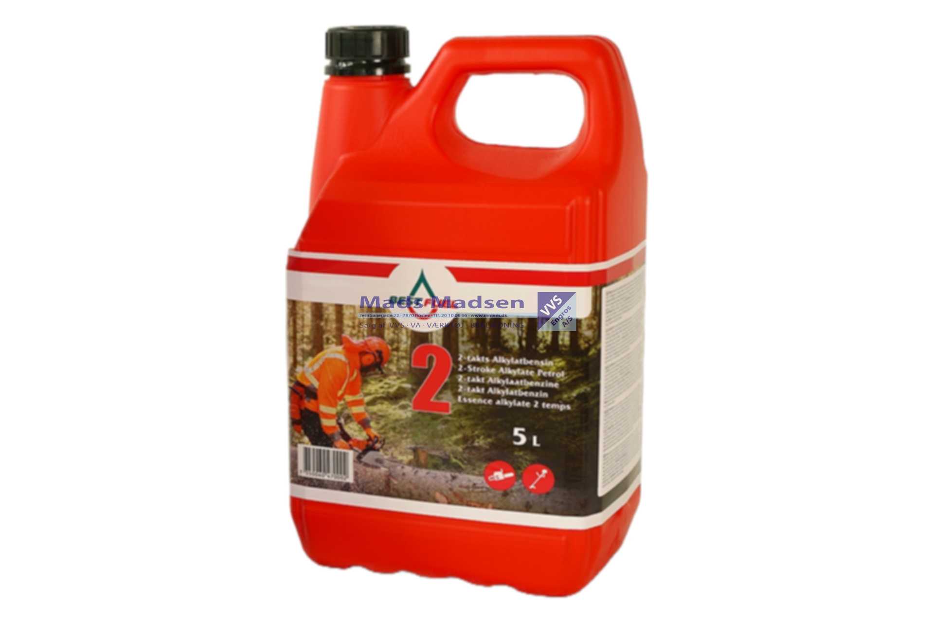 Bestfuel Miljøbenzin RØD 2 Takt á 5 ltr (incl. miljøafgift 24,25 kr.) - UN 1203 - Farekl. 3 *NETTOPRIS*