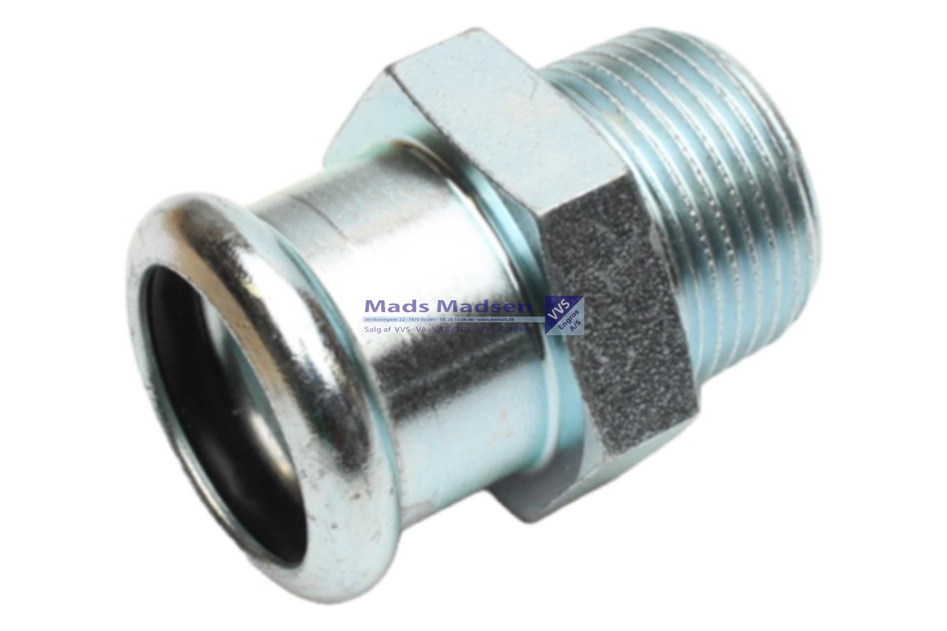 15mm x 3/8" RacMet galv. pres overg. pm/n M-bakke