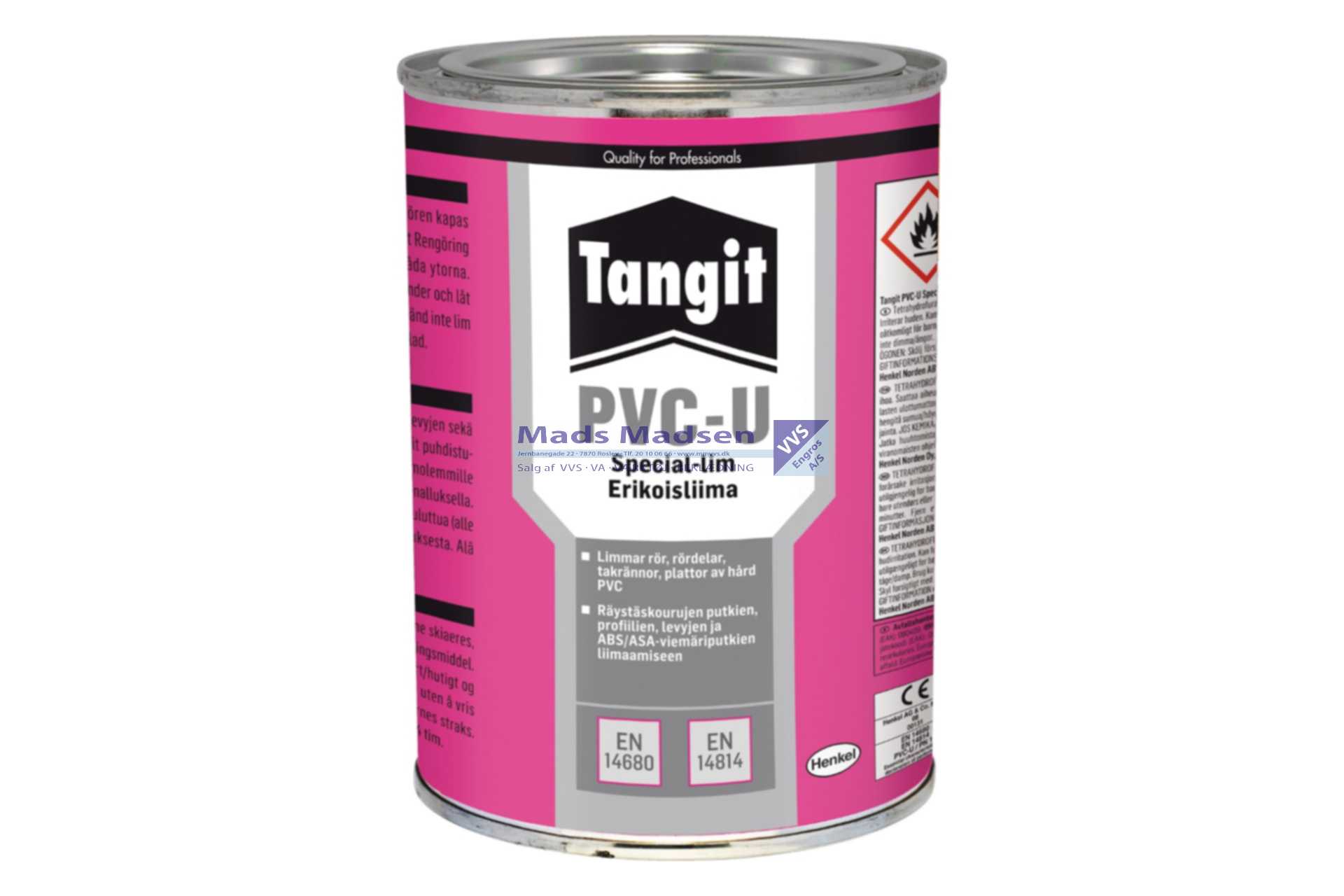 Tangit PVC lim á 1kg. - Farekl. 3 (S) *NETTOPRIS*