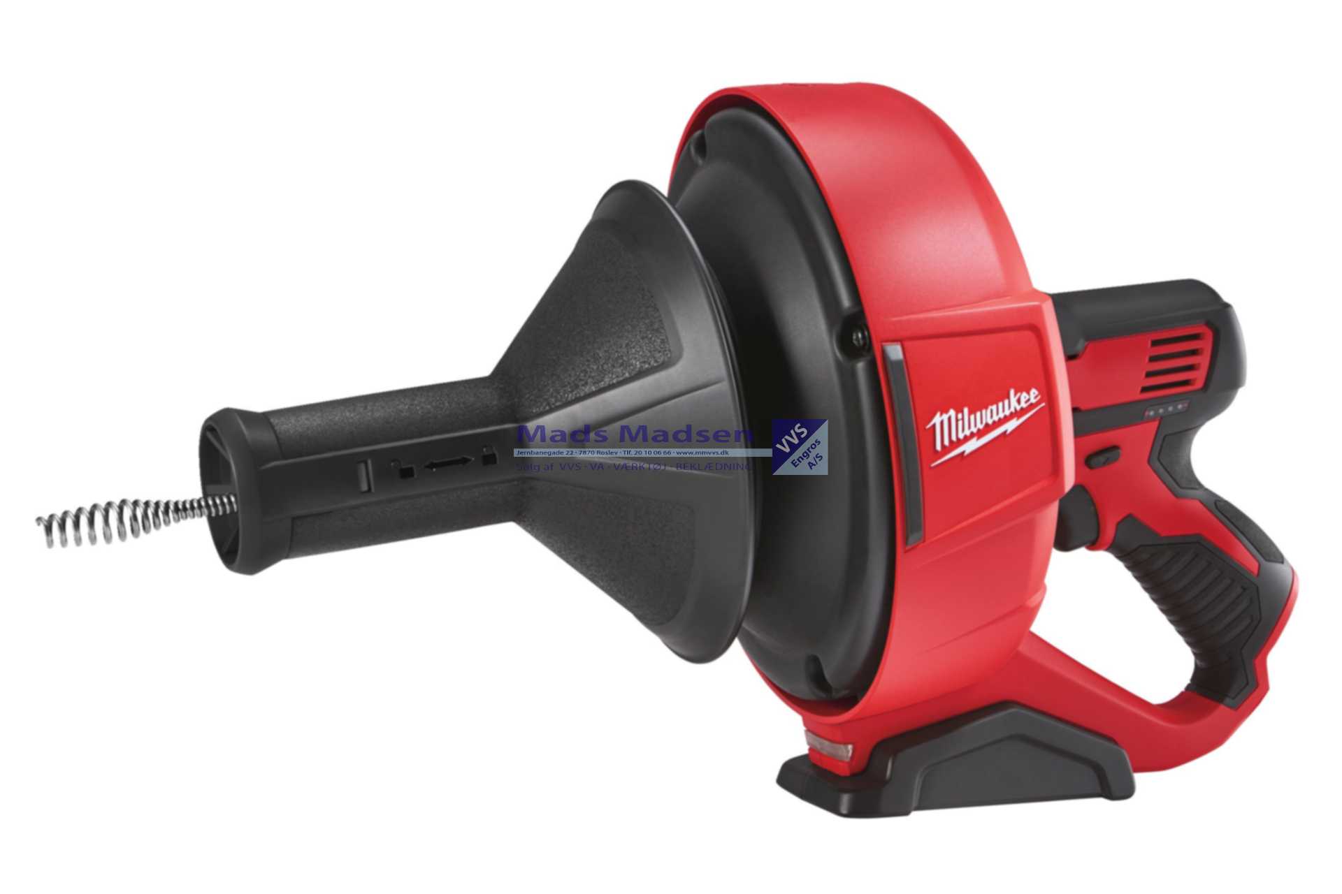 Milwaukee M12 BDC8-0C Kompakt afløbsrenser med 8 mm spiralkabel 4933451632 *NETTOPRIS*