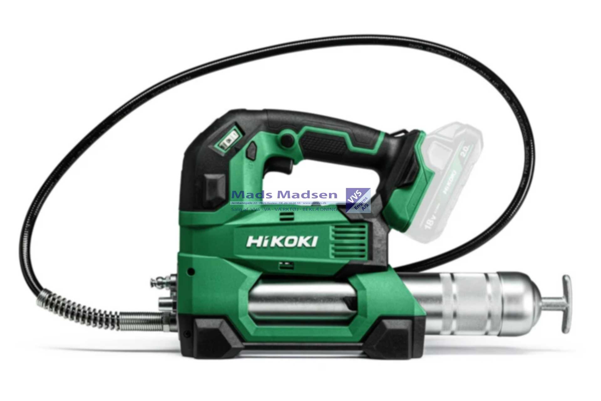 Hitachi / Hikoki Fedtsprøjte med 690 bar AL18DA TOOL ONLY *NETTOPRIS*