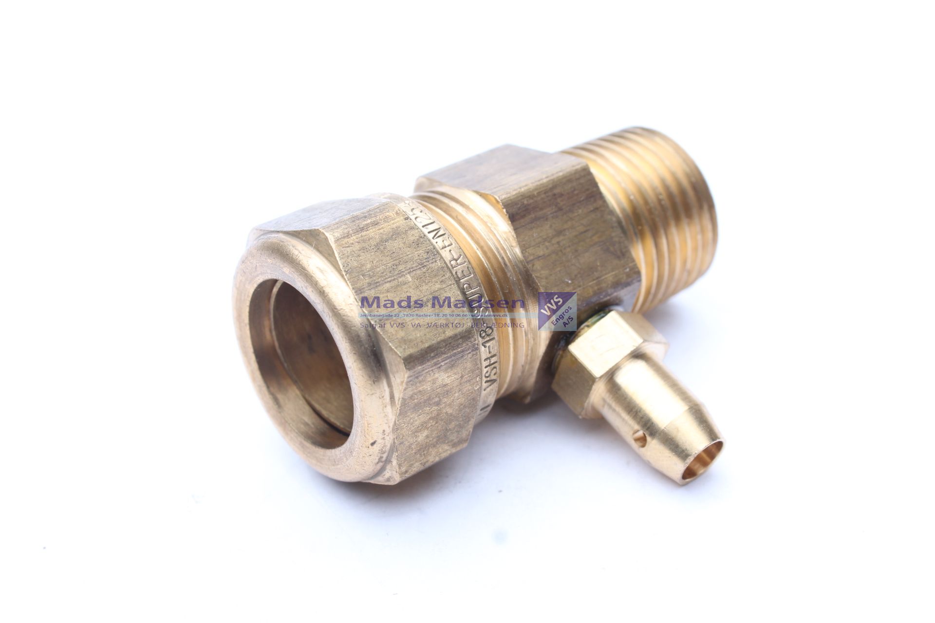1/2" x 18mm gasprøvestuds