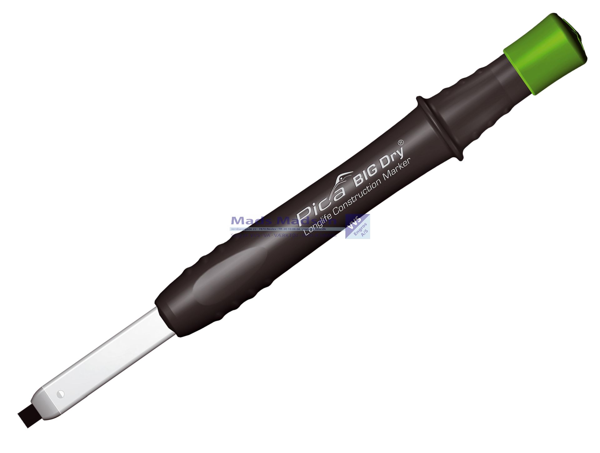 Pica Big Dry dybhuls pen med holder og udskiftelig grafitstift 6060