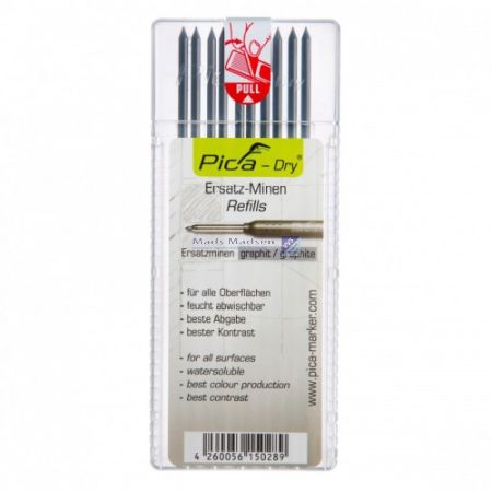 Pica Refill til Pica Dry 10 x grafit 4030