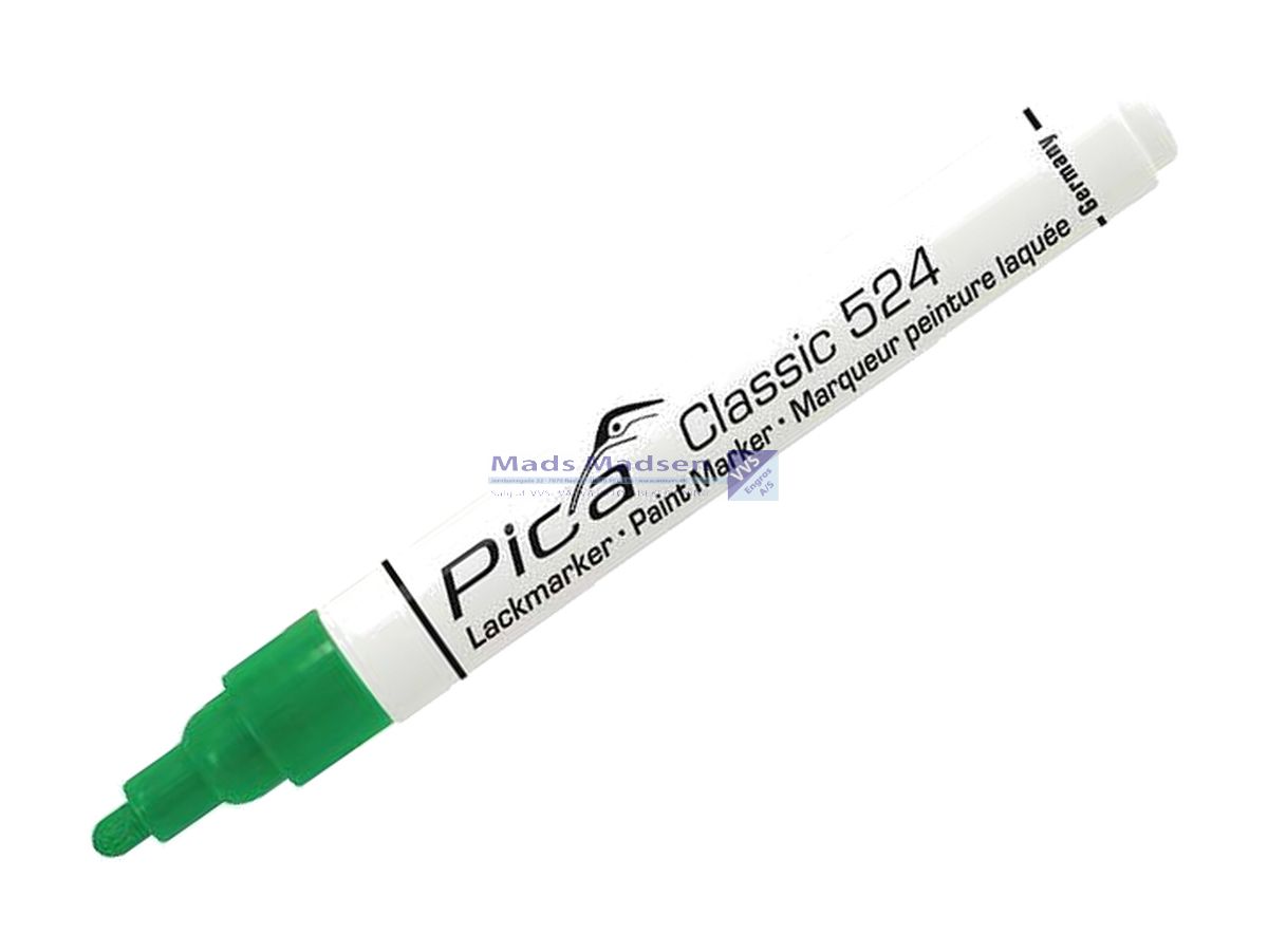Pica Paint/Industri marker 2-4mm rund spids GRØN 524/36