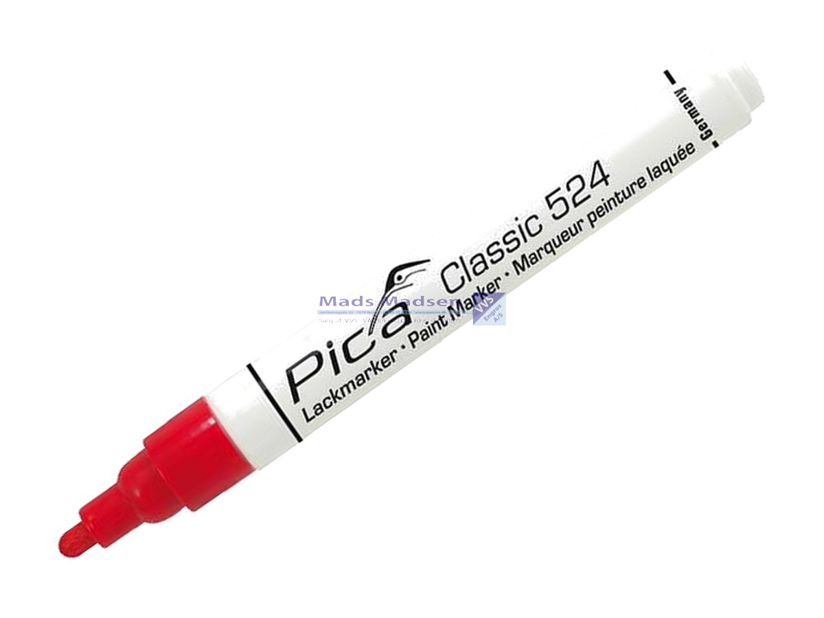 Pica Paint/Industri marker 2-4mm rund spids RØD 524/40