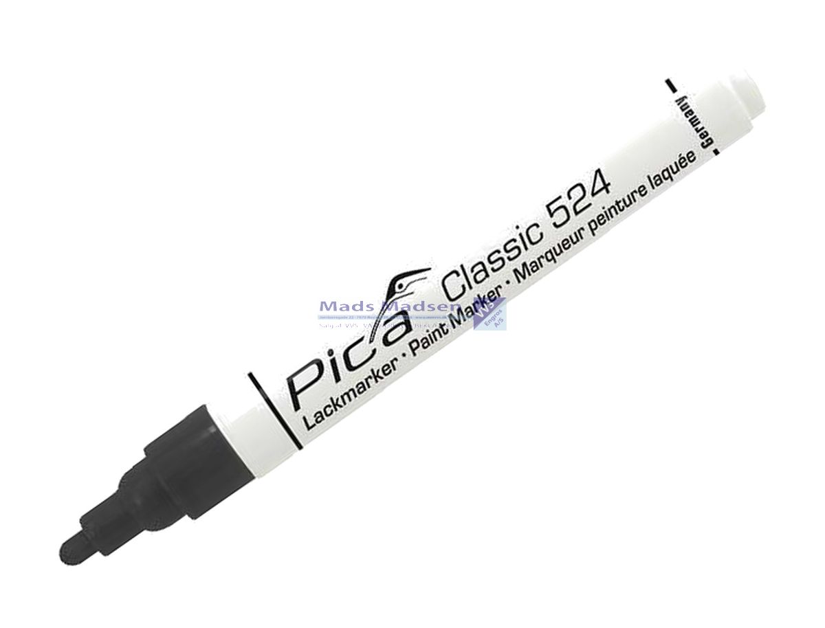 Pica Paint/Industri marker 2-4mm rund spids SORT 524/46
