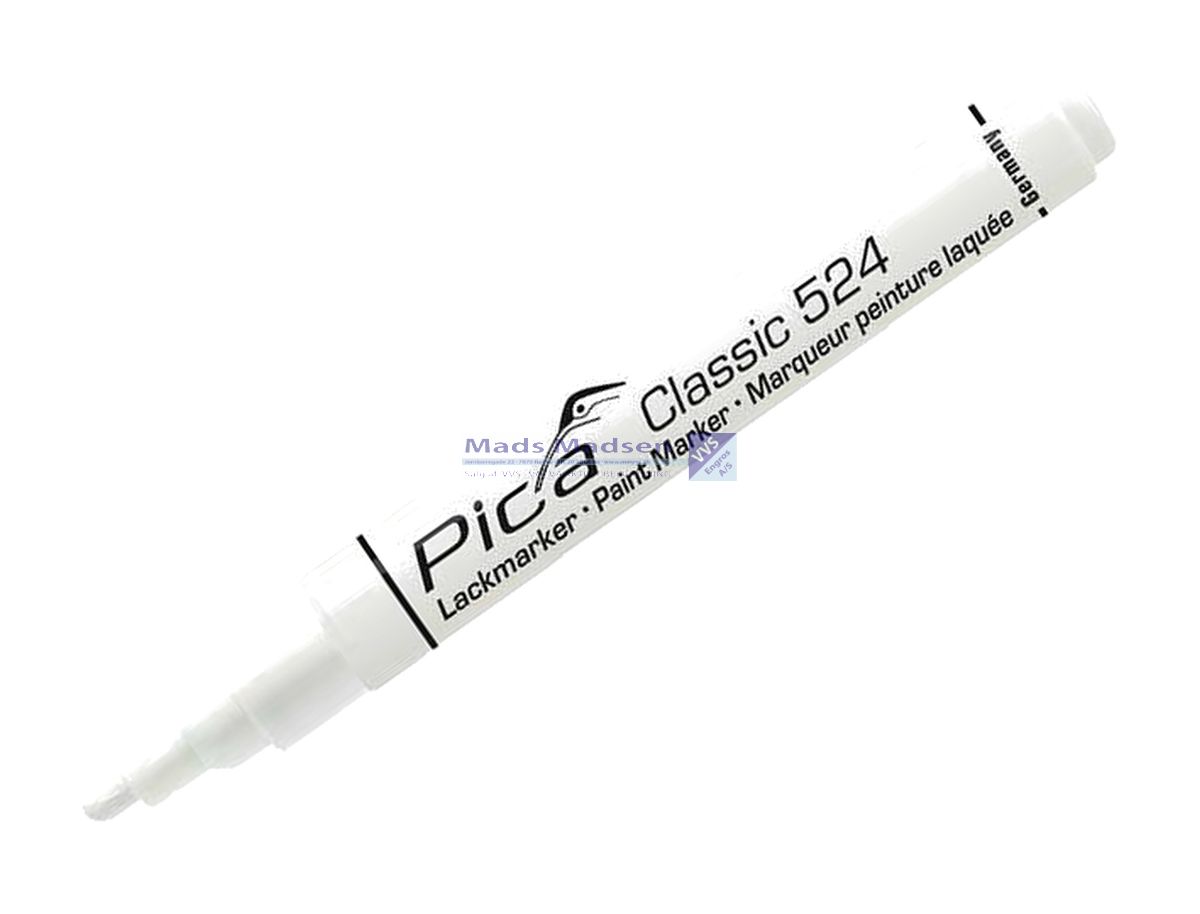 Pica Paint/Industri marker 2-4mm rund spids HVID 524/52