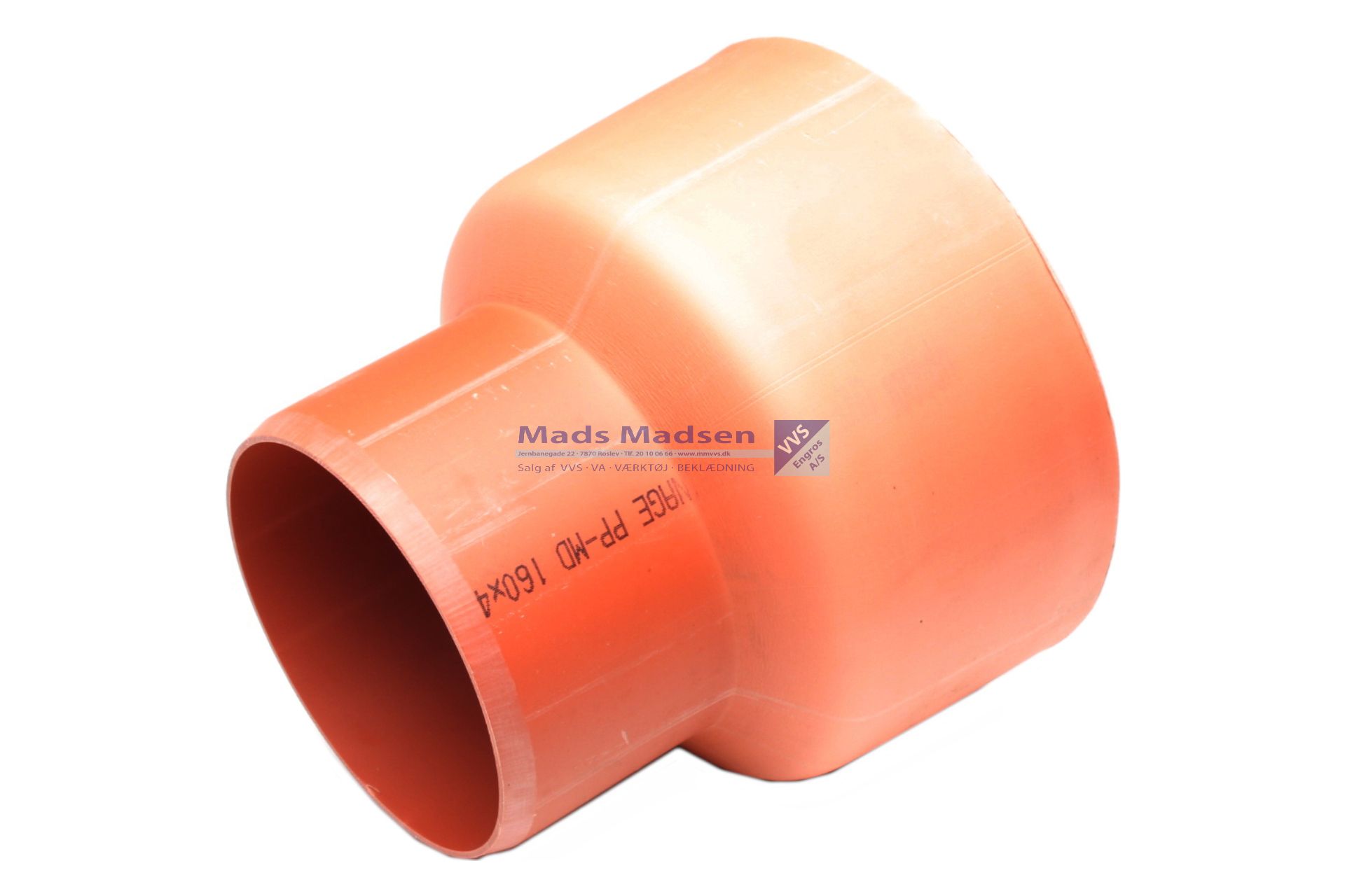 160mm pvc overgangsstykke t/betonspids eksl. gi ringe