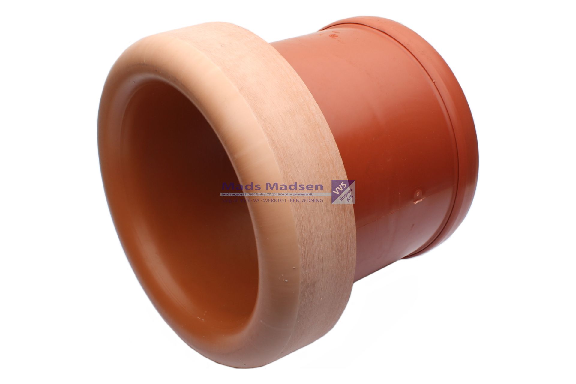 200mm pvc overgangsstykke t/betonmuffe eksl. gi ringe
