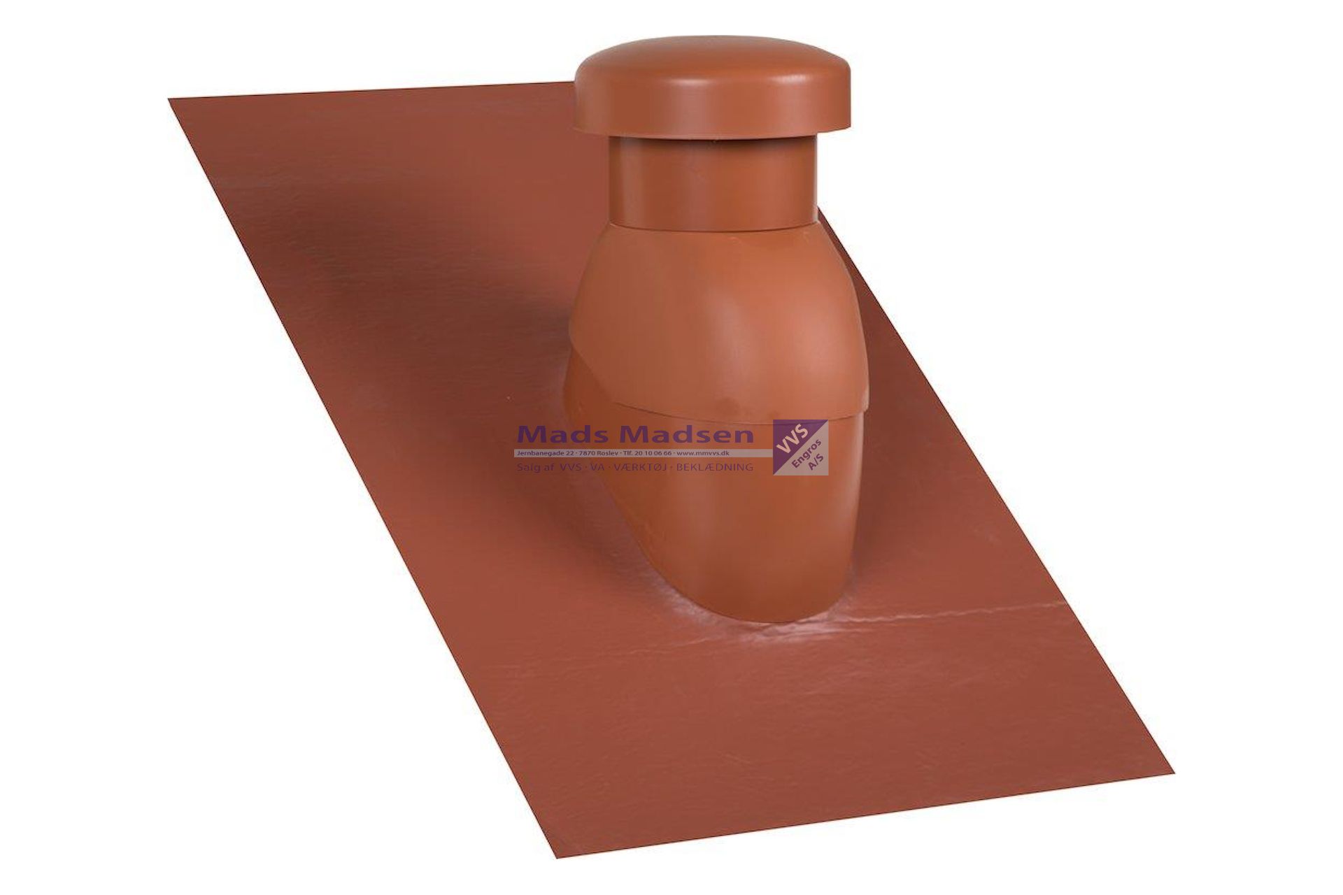 SabetoFLEX Flex Universal ventilationshætte Ø160mm 94x49cm 5-45° rød med kondensisoleret nippelrør (S)