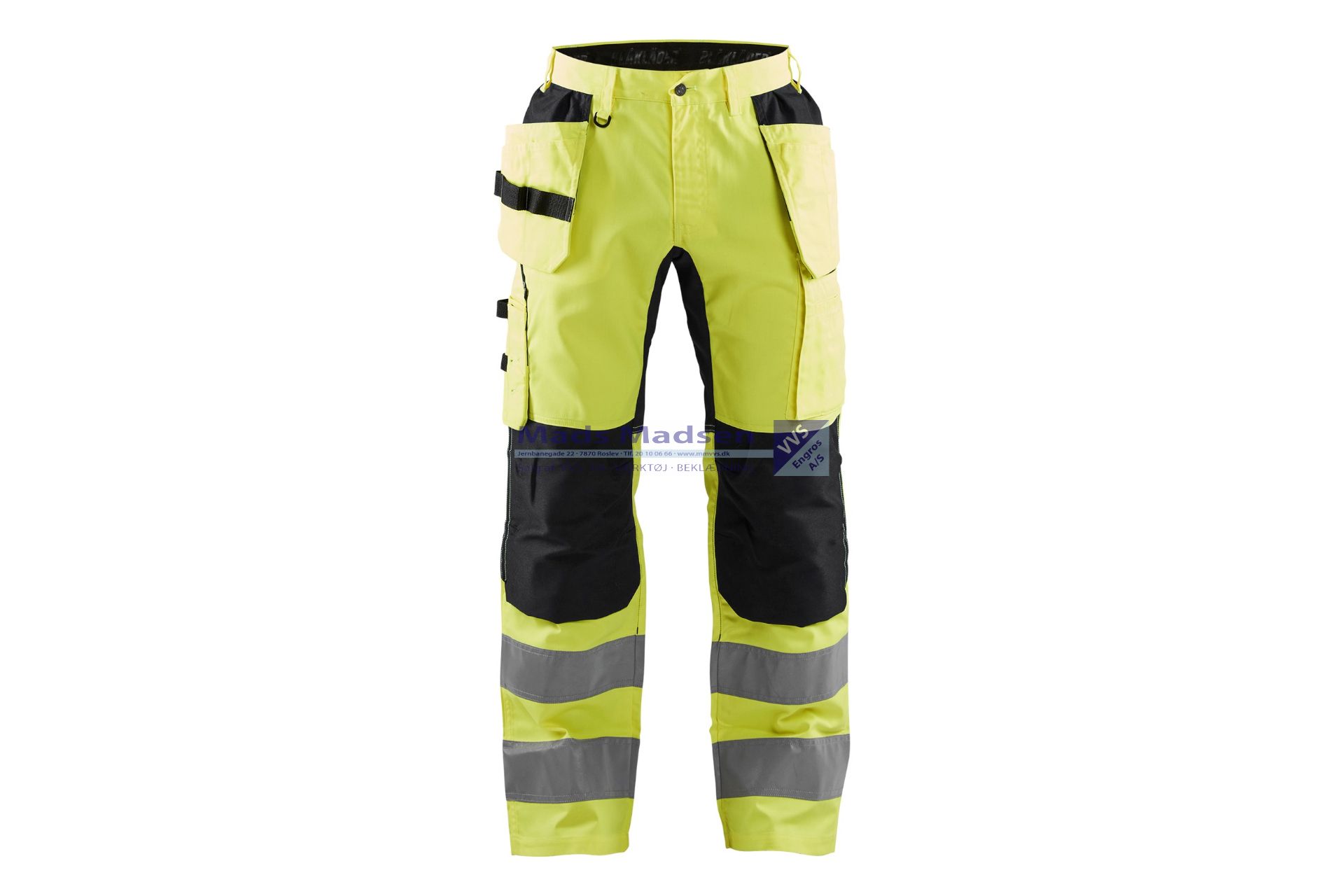 Blåkläder High vis buks m/søml stretch 1552-1811-3399 C58 gul/sort bom 35% - poly 65% (S)