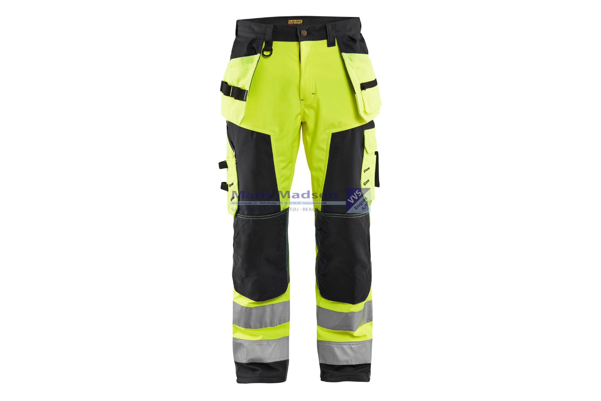 Blåkläder High vis softshell buks m/søml 1567-2517-3399 C56 gul/sort poly 100% (S)