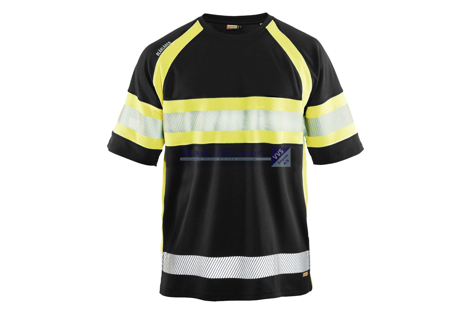 Blåkläder High vis t-shirt 3337-1051-9933  str. L sort/gul poly 100%