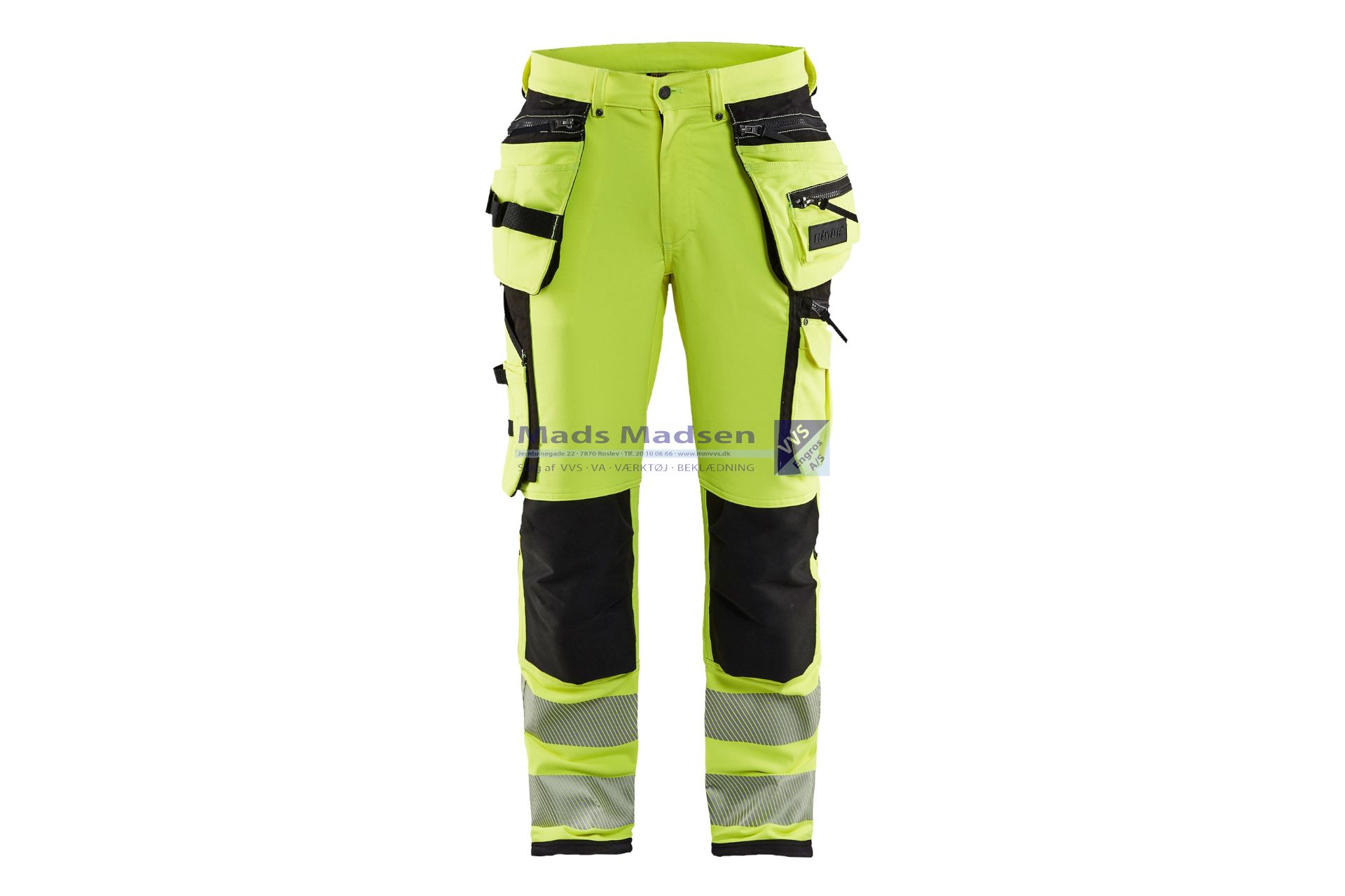 Blåkläder High vis buks 4 vejs stretch m/sømlom 1997-1642-3399  C54 gul/sort poly 94%-elestan 6%
