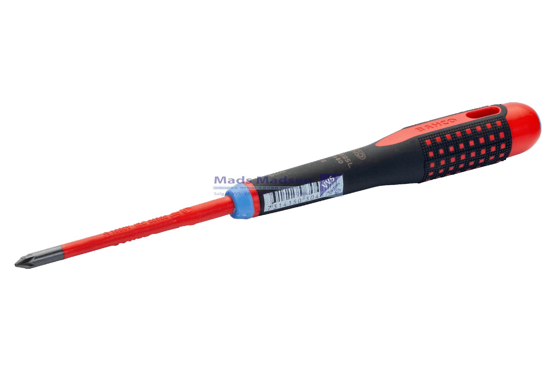 Skruetrækker 1000V Bahco Ergo 8810SL PZ1 x 80mm  SLIM *NETTOPRIS*