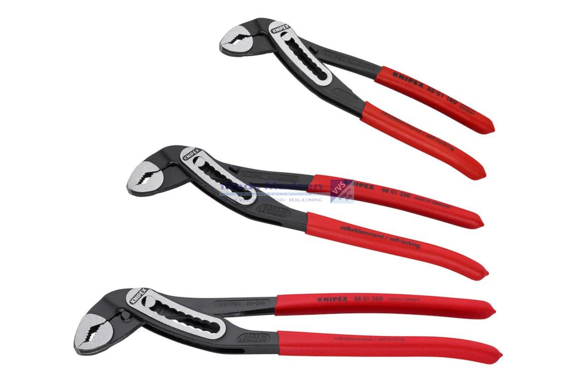 Vandpumpetangsæt Knipex ALLIGATOR 8801-180/250/300mm *NETTOPRIS*