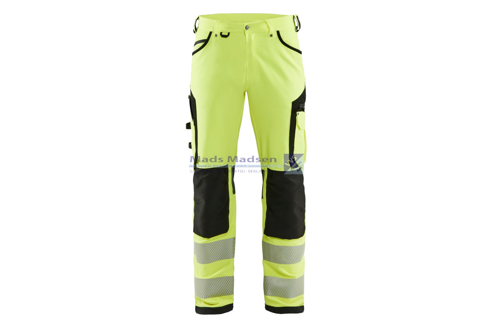 Blåkläder High vis buks 4 vejs stretch 1197-1642-3399 C52 gul/sort poly 94%-elestan 6%