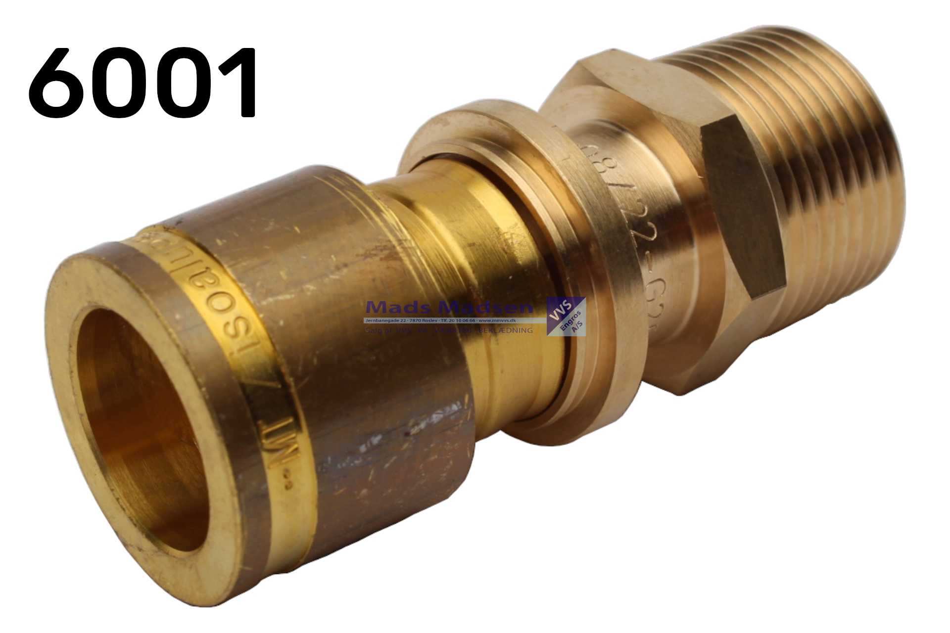 20 x 3/4" Logstor alu-flex preskobling m. nippel 6001 0020033000