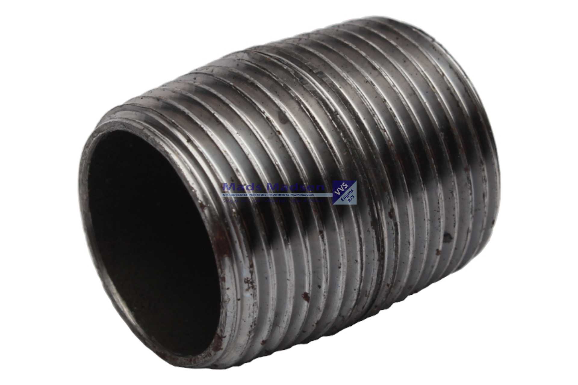 1" x ssk sort nippelrør