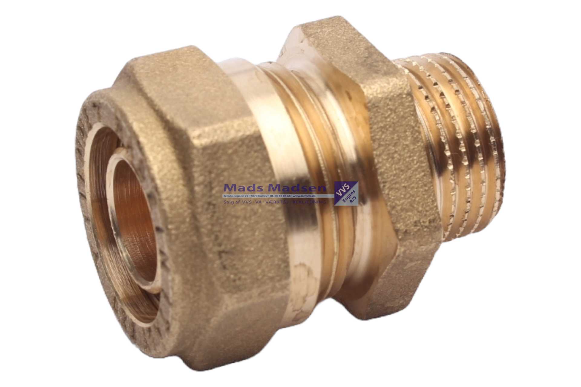 20mm x 1/2" Tiemme pex m/nip m/bøsn
