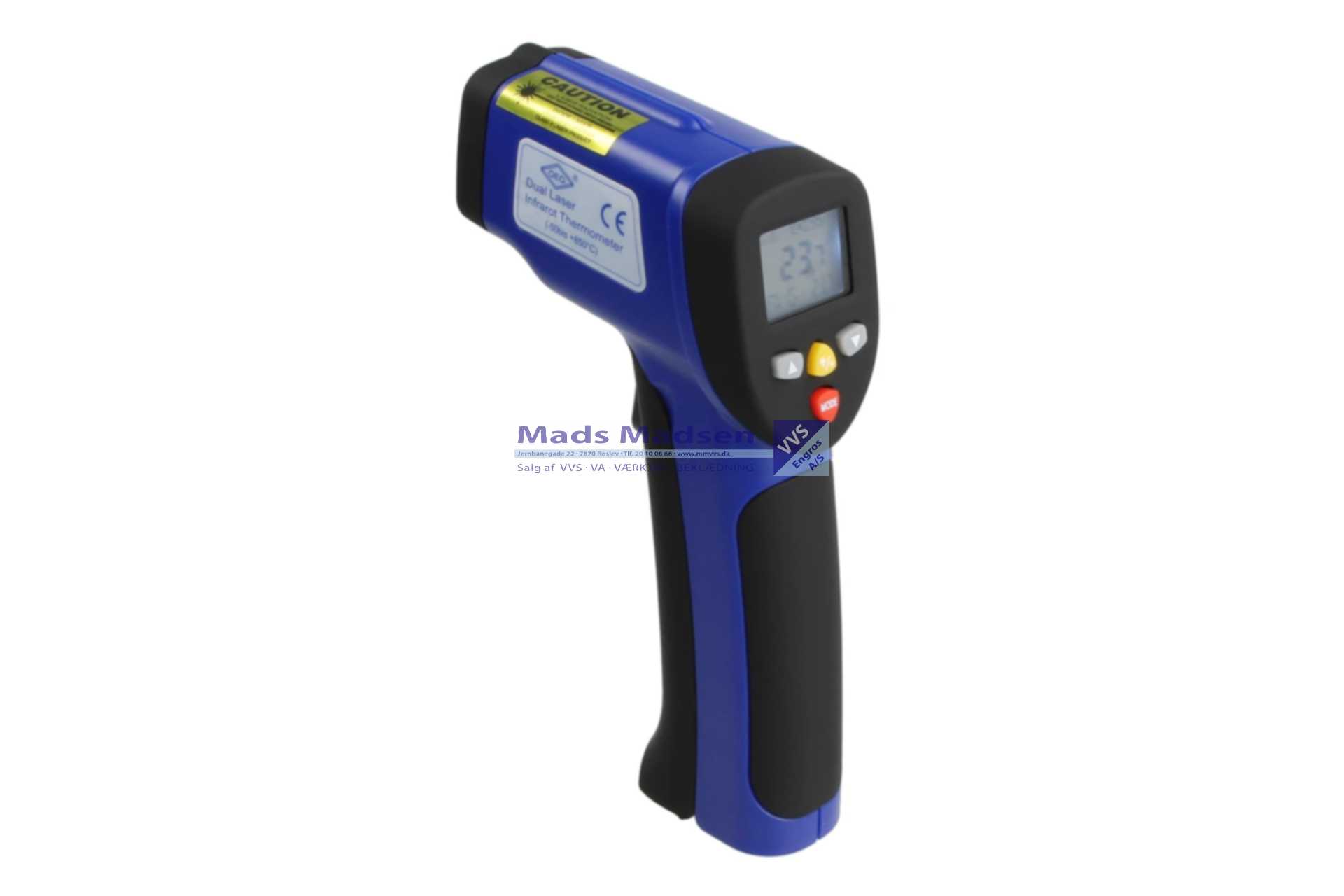 IR infrarødt termometer Q500 -35 til +365 C *NETTOPRIS*