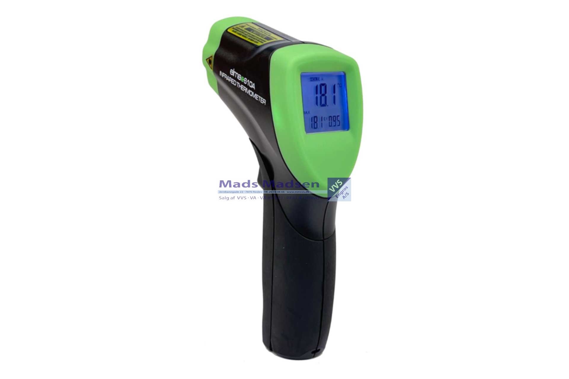Elma Infrarødt termometer 610A -50 til +550 C ELnr.6398204237 *NETTOPRIS*