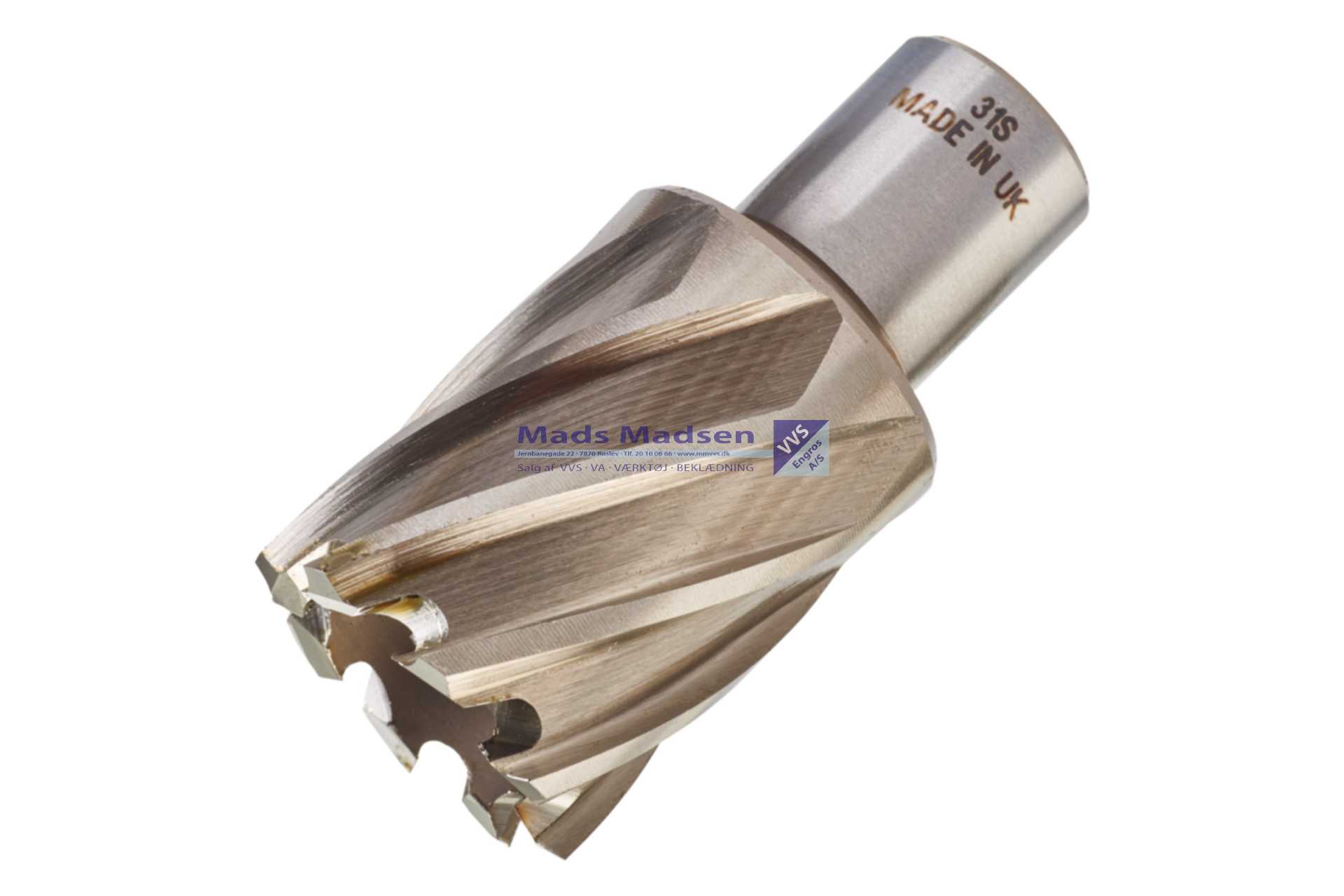 Milwaukee HSS Kernebor 31X30mm Weldon fæste 19mm 4932343287 *NETTOPRIS*