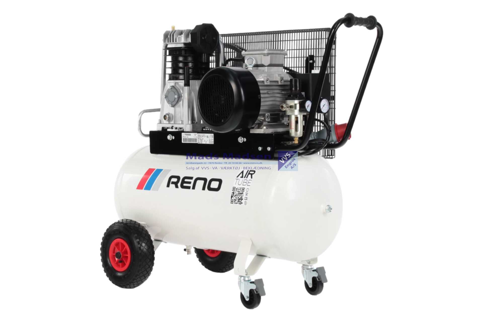 RENO robust værkstedskompressor 90 l.  600/90 - 4 HK *NETTOPRIS* (S)