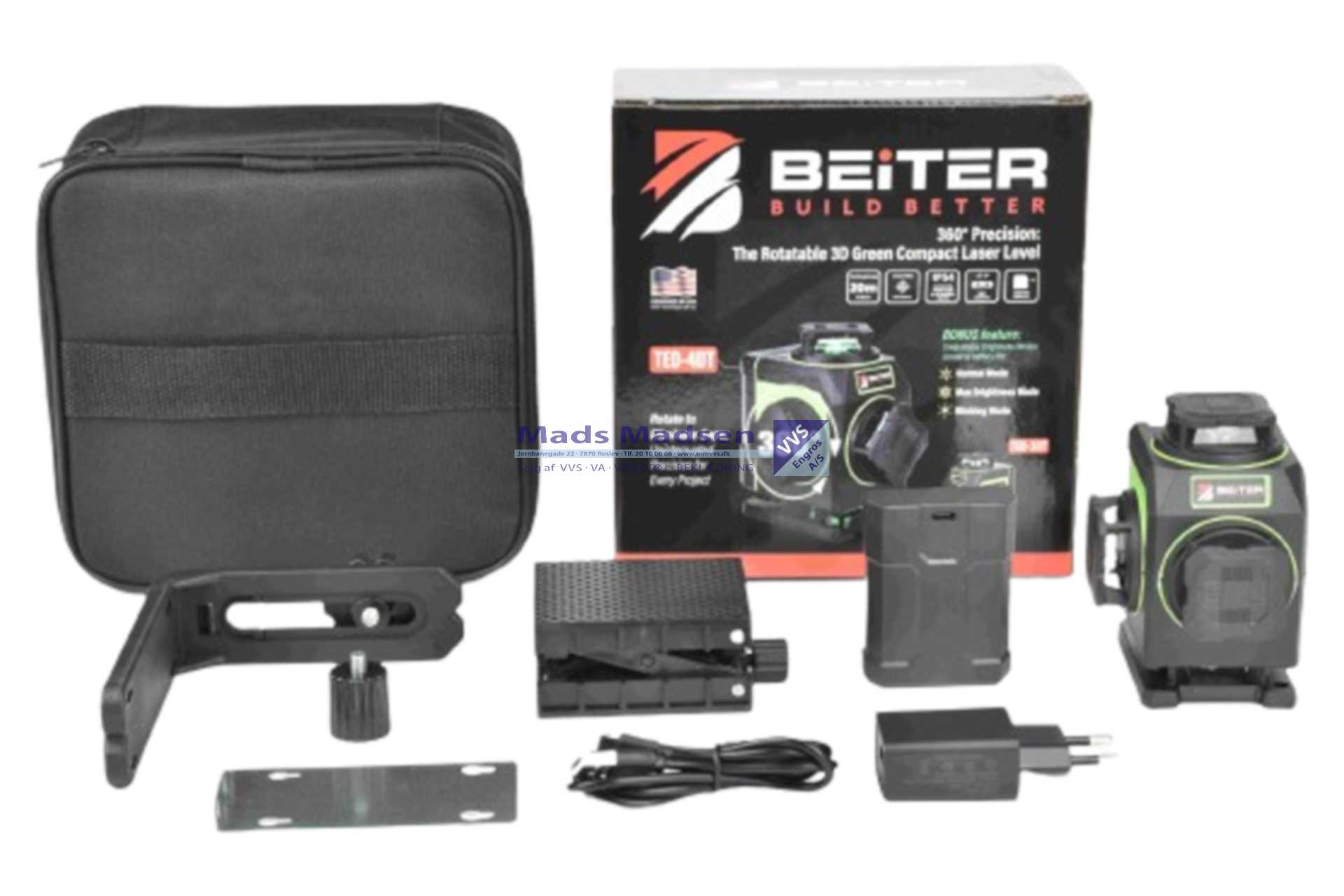 Beiter ARLO 4 SpinPro 4x360 gr. Grøn krydslaser 2432380 *NETTOPRIS*
